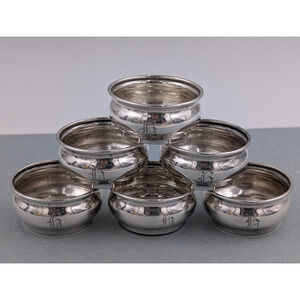 Webster Sterling Silver Salt Cellars Set of 6 Monogrammed 44g